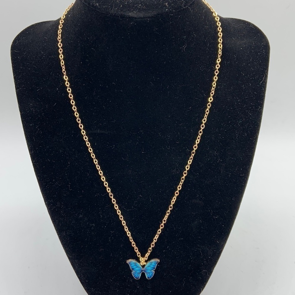 Butterfly‎ Gold Chain Necklace New!